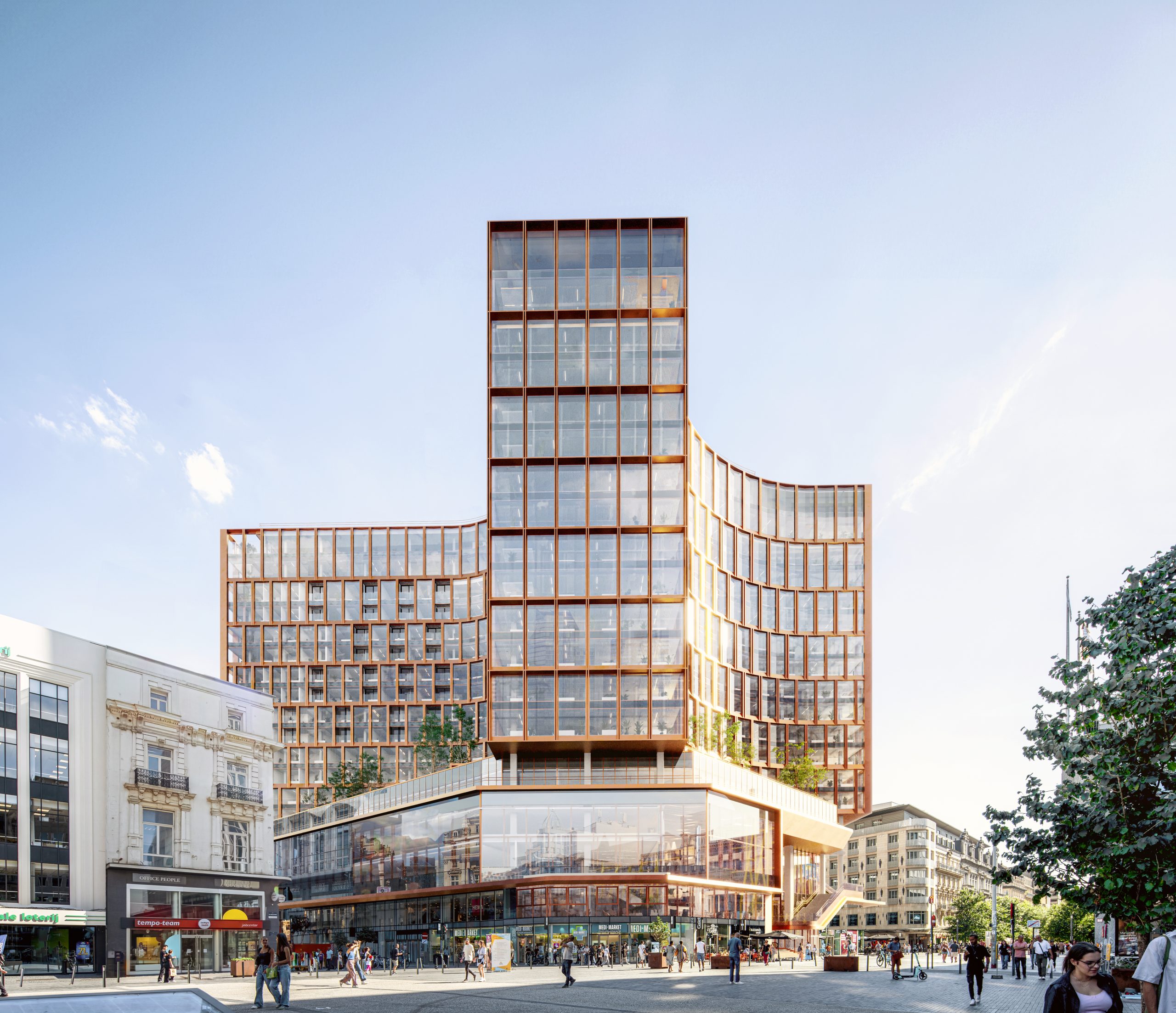 image - EXTENSIVE RENOVATION OF ICONIC MODERNIST BUILDING IN THE HEART OF BRUSSELS STARTED
